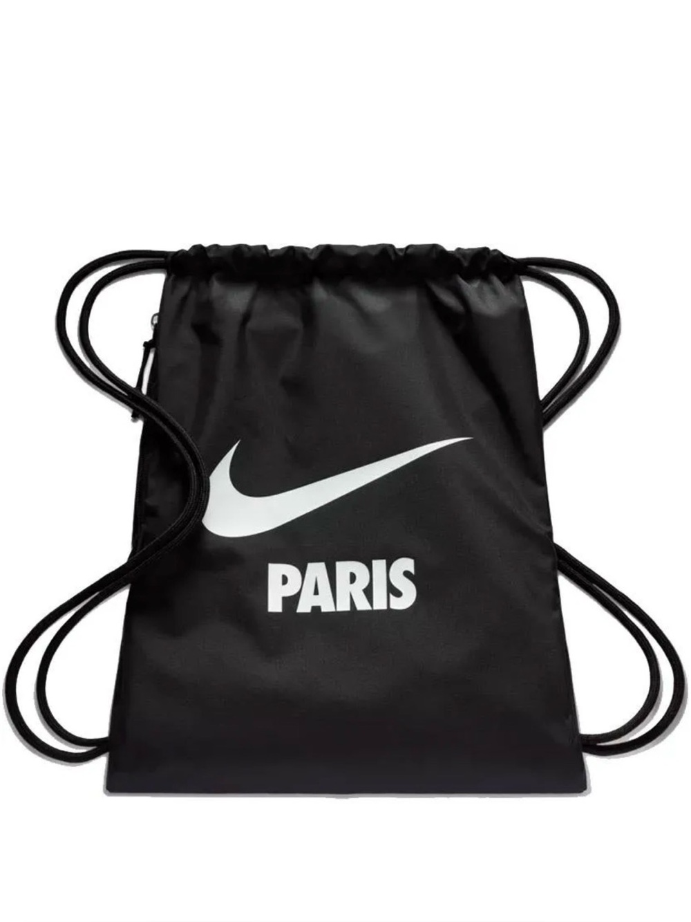 Nike Black PARIS Swoosh Drawstring Backpack